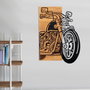 Wallity Chopper 2 Accesorio Decorativo de Pared Negro y Nogal